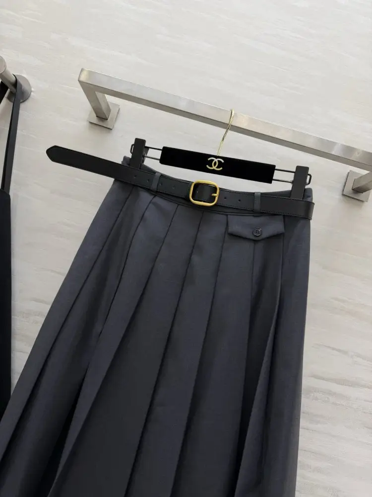 Saint Laurent Класична плісирована спідниця міді — Фото 2