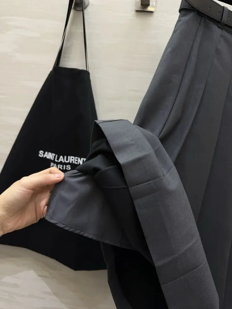 Saint Laurent Класична плісирована спідниця міді — Фото 3
