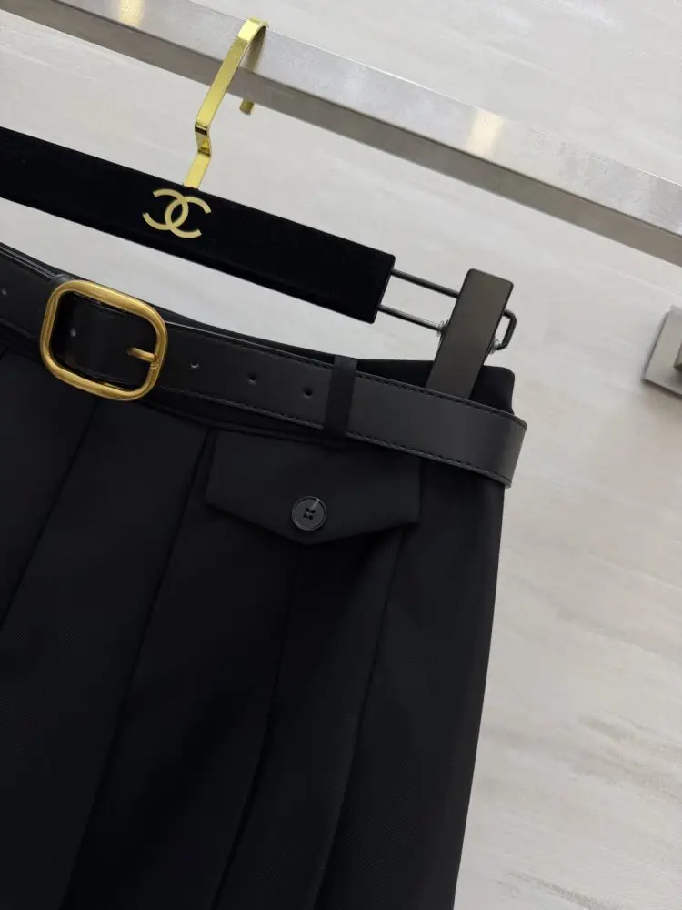 Saint Laurent Классическая плиссированная юбка миди — Фото 4