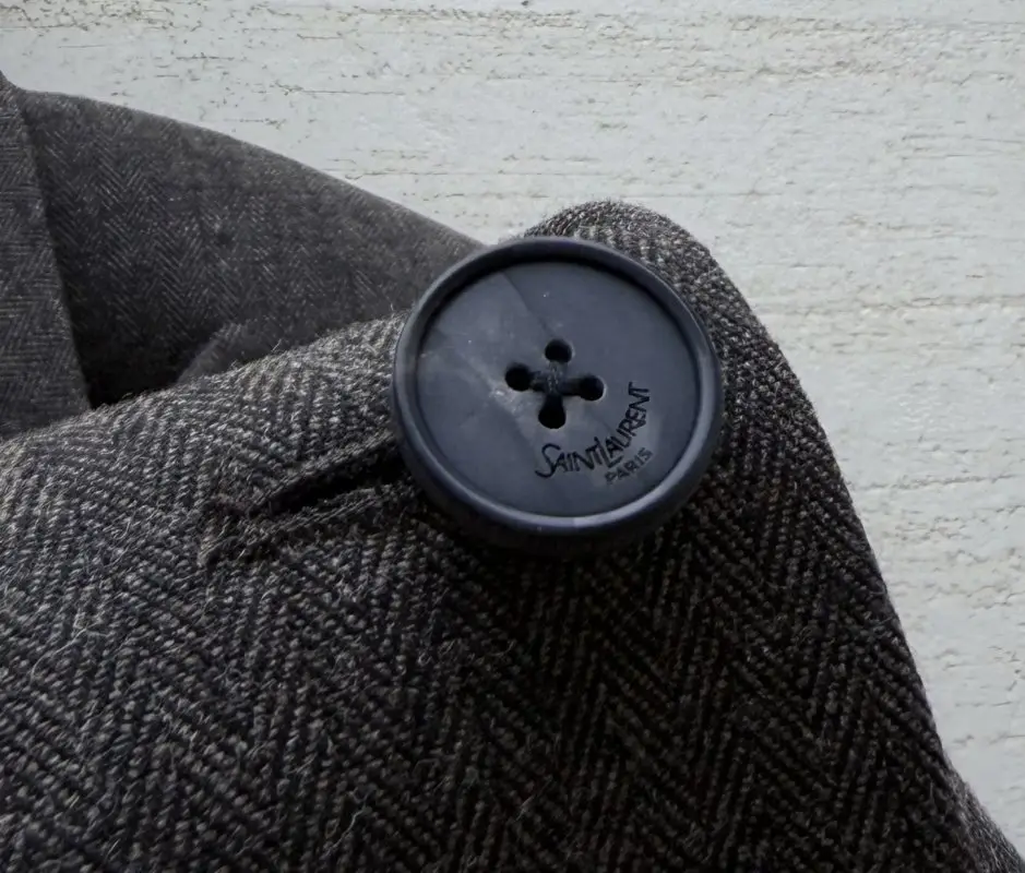 Saint Laurent Gray double-breasted woolen blazer — Photo 5