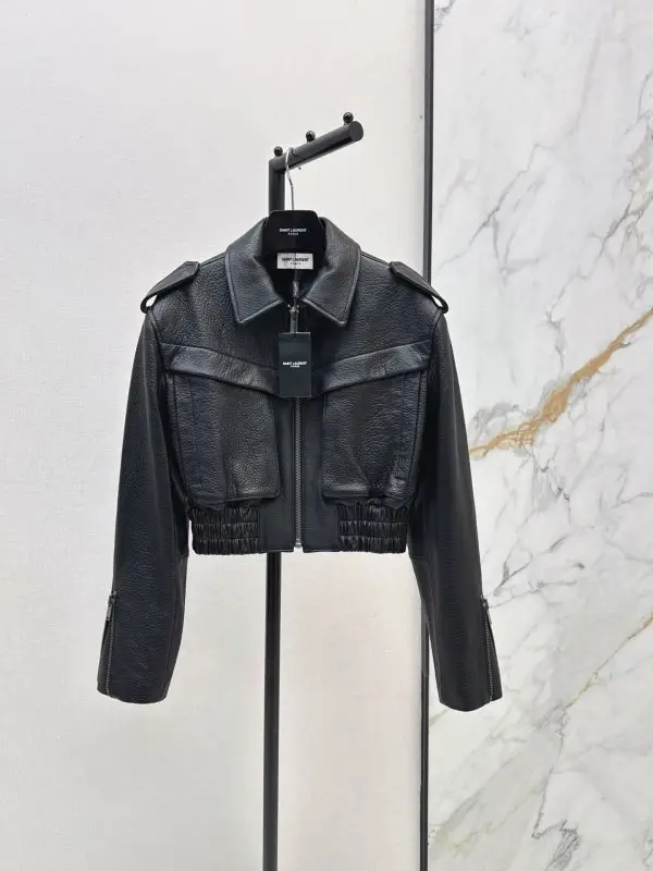 Saint Laurent — Куртка кожаная женская