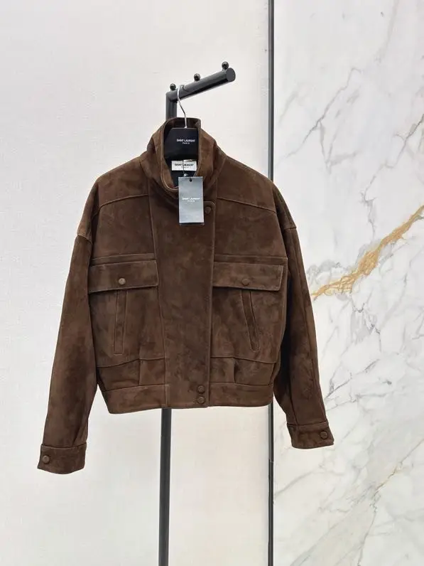 Saint Laurent Куртка кожаная женская — Фото 1