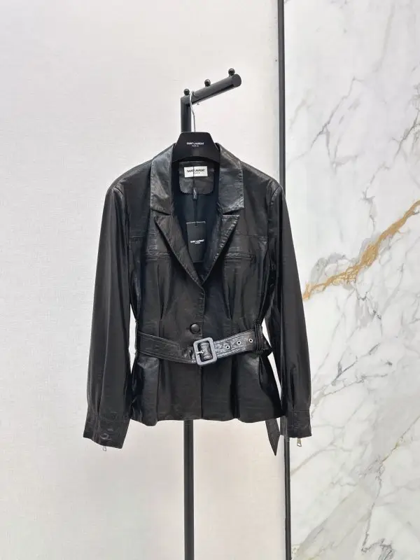 Saint Laurent — Куртка шкіряна жіноча
