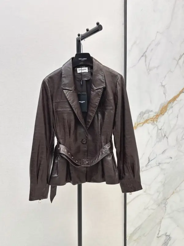 Saint Laurent — Куртка шкіряна жіноча