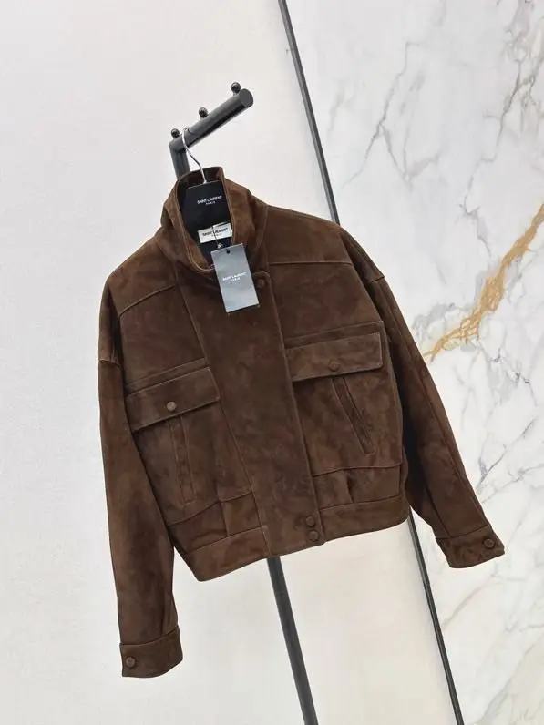 Saint Laurent Куртка кожаная женская — Фото 2