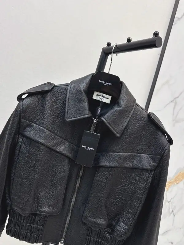 Saint Laurent Jacket leather women's — Photo 4