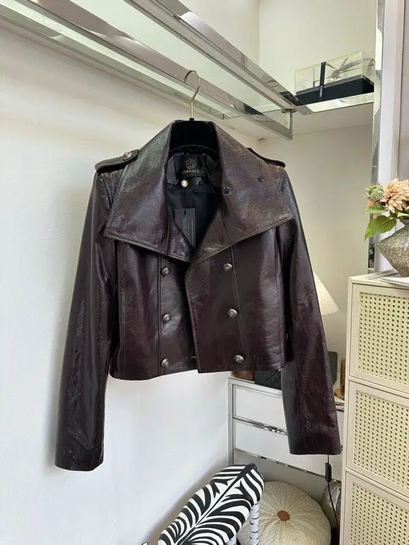 Saint Laurent Куртка шкіряна жіноча — Фото 4