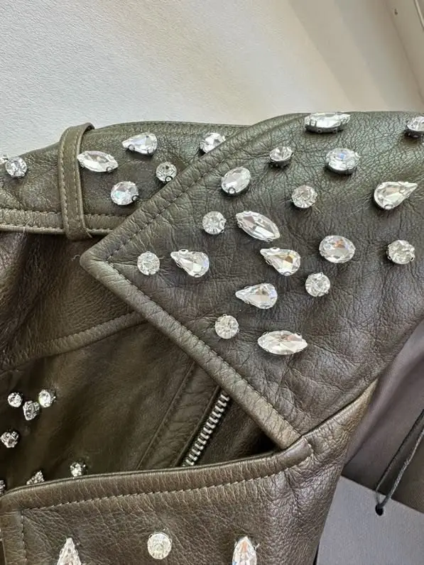 Saint Laurent Куртка кожаная женская — Фото 5