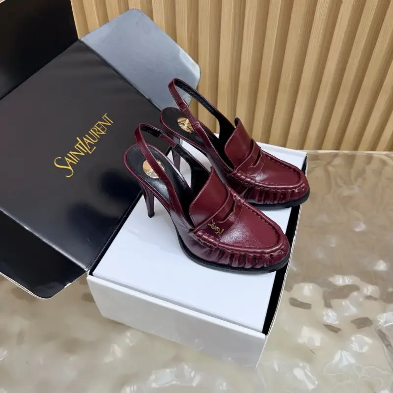 Saint Laurent Лоферы на каблуке YSL LE LOAFER — Фото 1