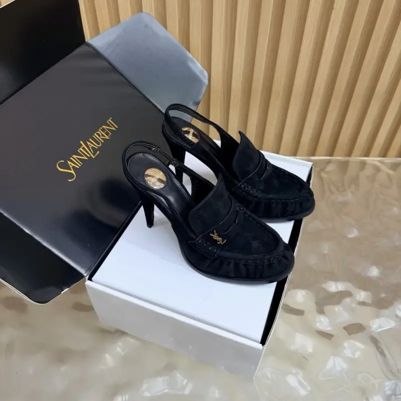 Saint Laurent Лоферы на каблуке YSL LE LOAFER — Фото 1