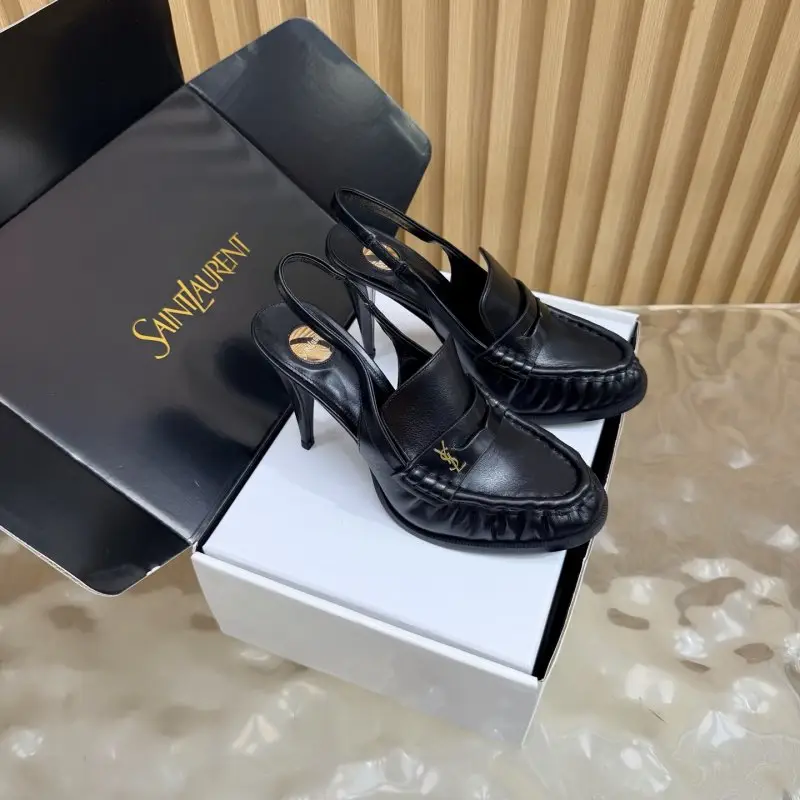 Saint Laurent Лоферы на каблуке YSL LE LOAFER — Фото 1