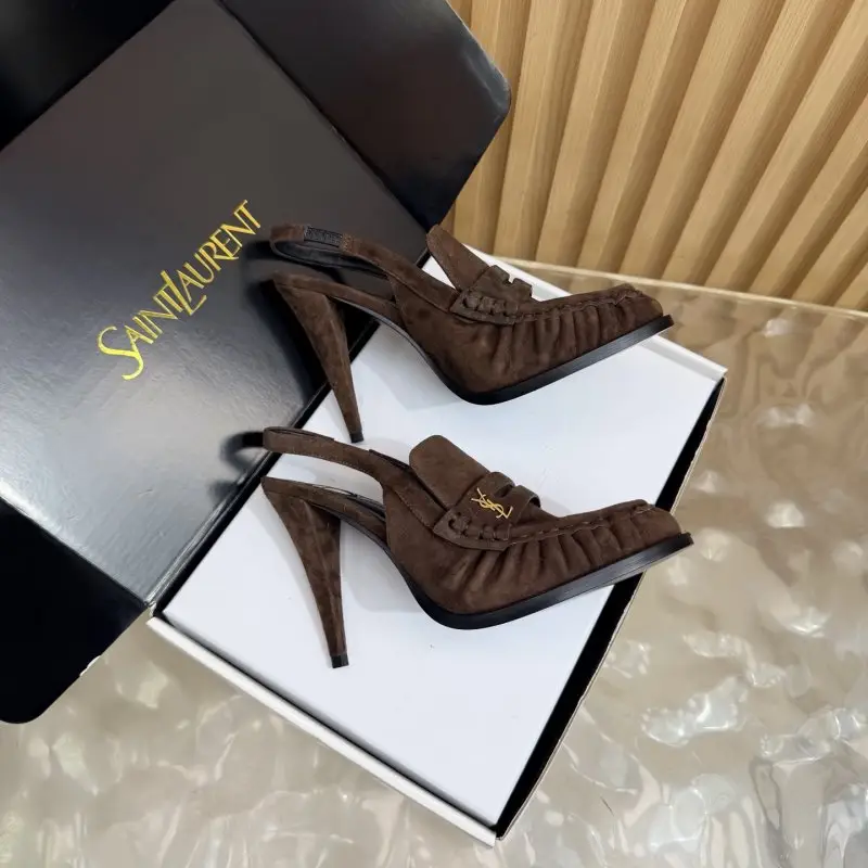 Saint Laurent Лоферы на каблуке YSL LE LOAFER — Фото 2