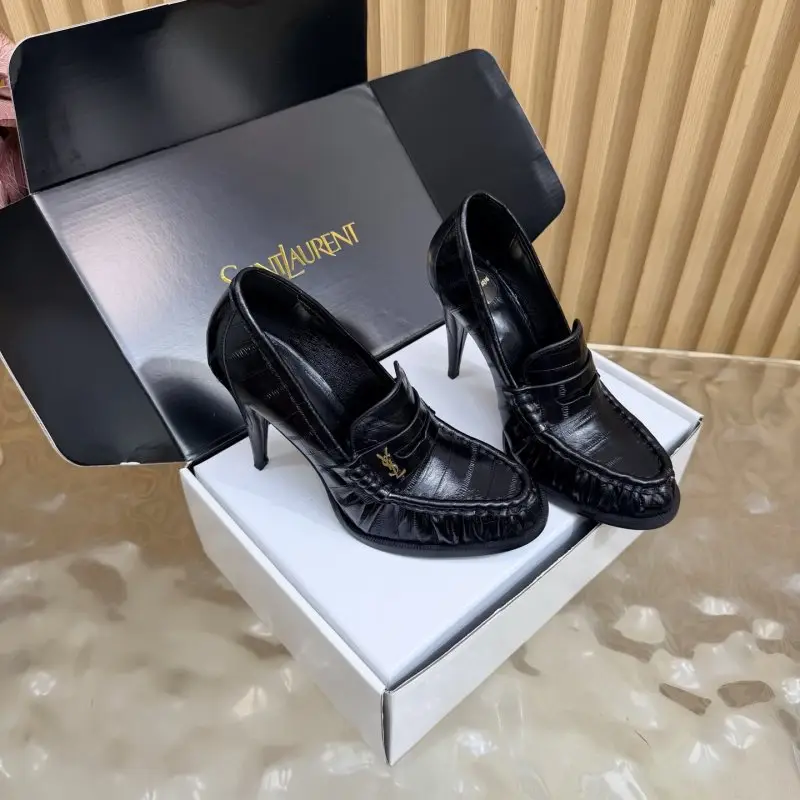 Saint Laurent Лоферы на каблуке YSL LE LOAFER — Фото 3