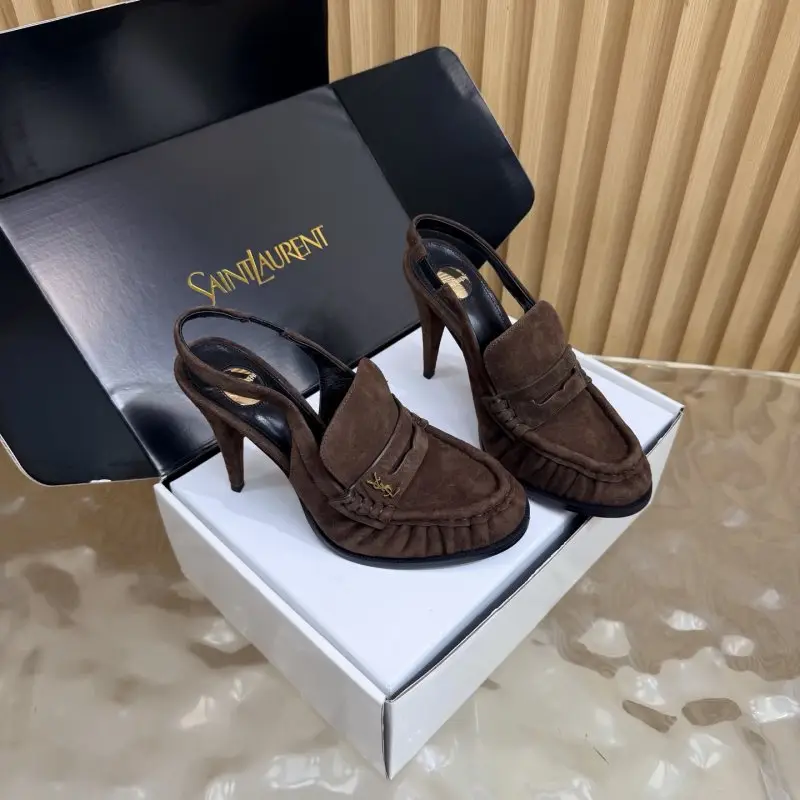Saint Laurent Лоферы на каблуке YSL LE LOAFER — Фото 3