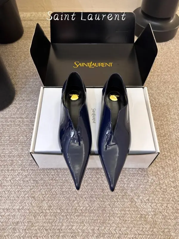 Saint Laurent Туфли мэри-джейн с острым носком — Фото 2