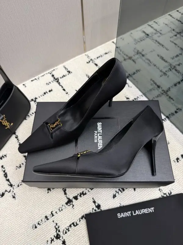 Saint Laurent Туфлі на високому підборах з гострим носком — Фото 5