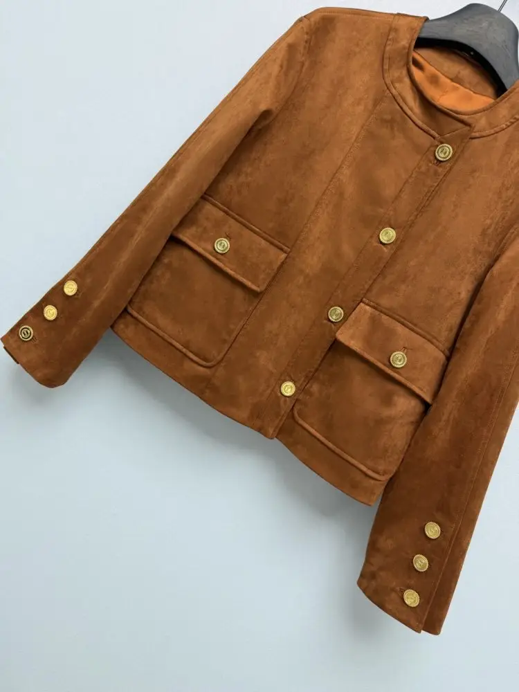 Saint Laurent Короткая замшевая куртка — Фото 5
