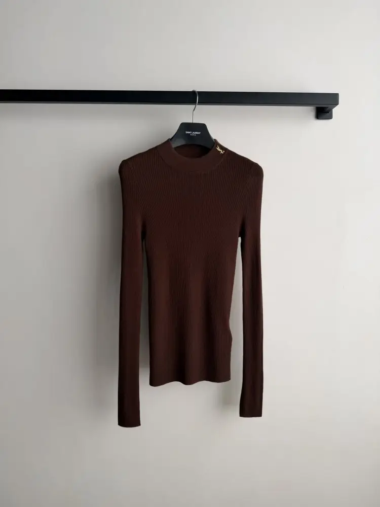Saint Laurent — Silk turtleneck, base layer