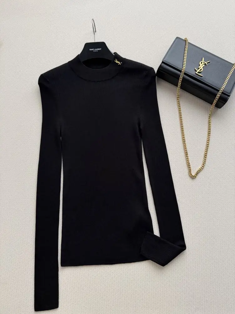 Saint Laurent Silk turtleneck, base layer — Photo 3