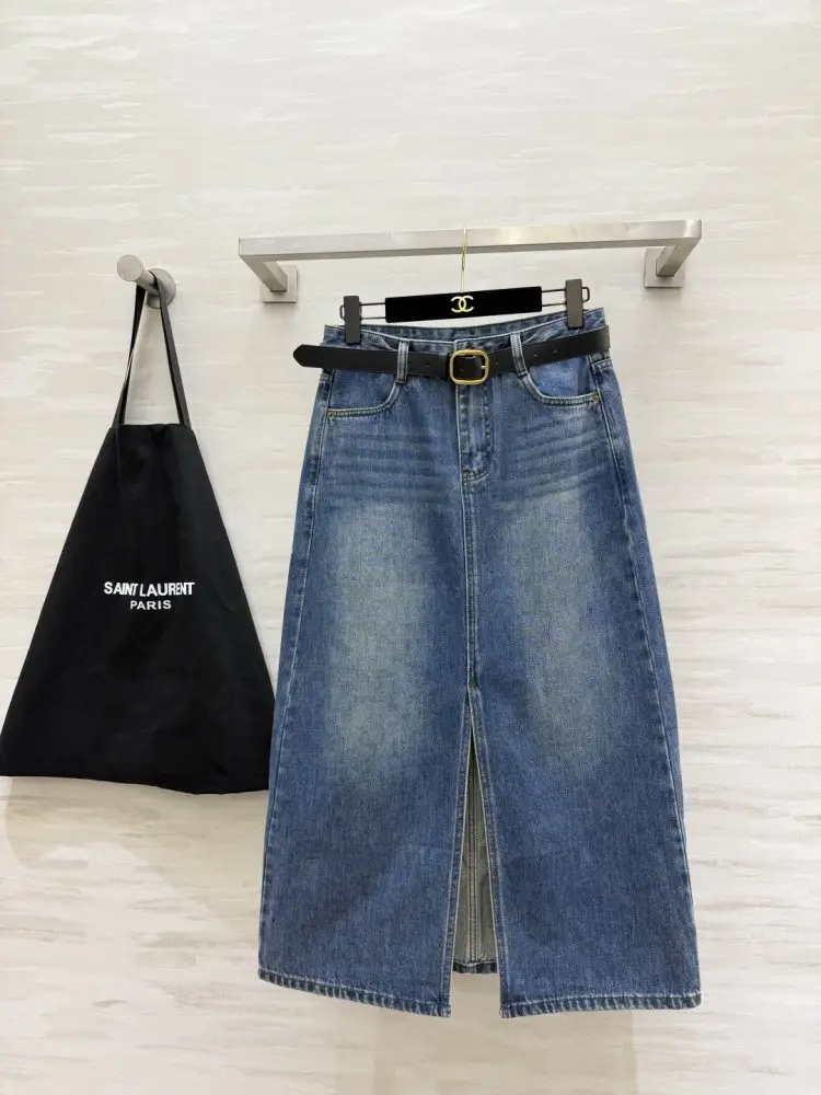 Saint Laurent — Юбка миди джинсовая