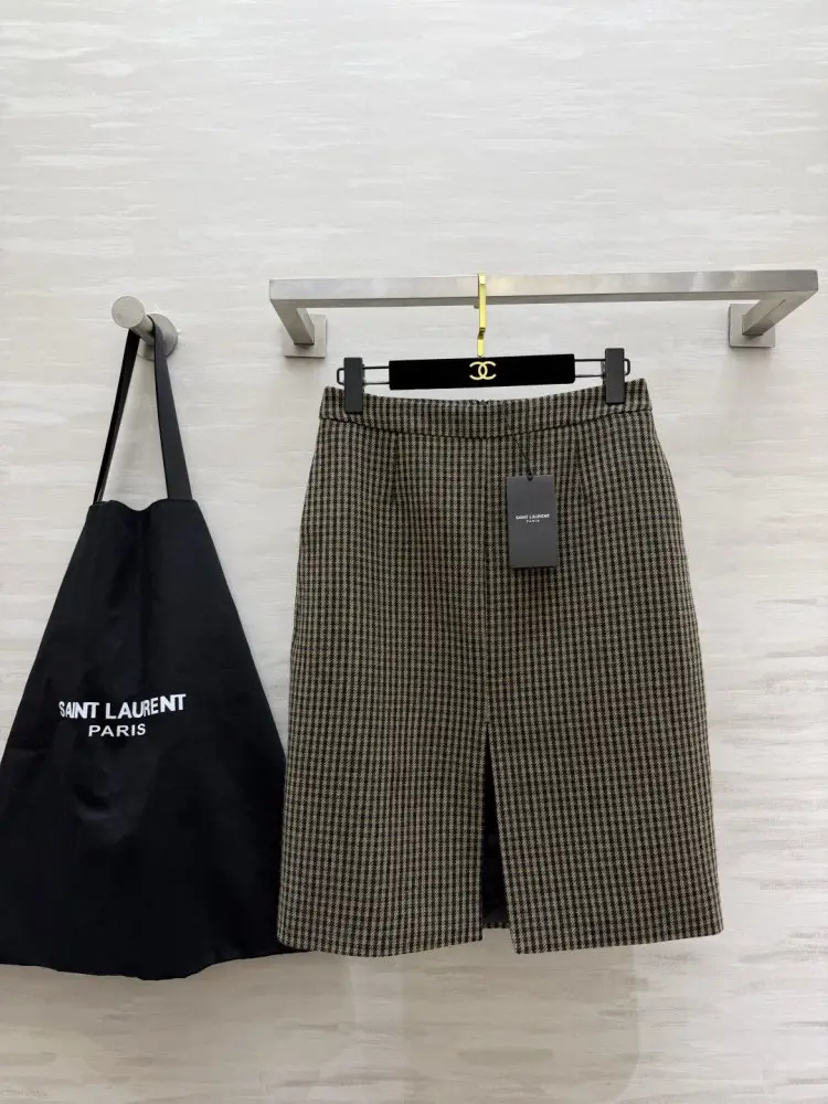 Saint Laurent — Skirt midi of wool