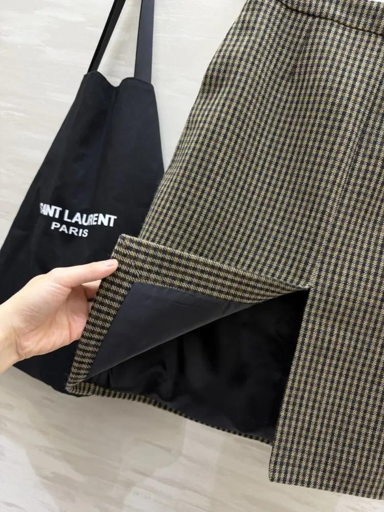 Saint Laurent Юбка миди из шерсти — Фото 5