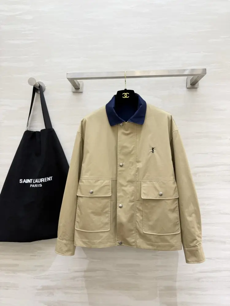 Saint Laurent — Two-sided jacket from color blocks