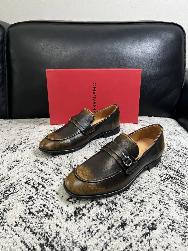 Salvatore Ferragamo Туфли лоферы мужские — Фото 2