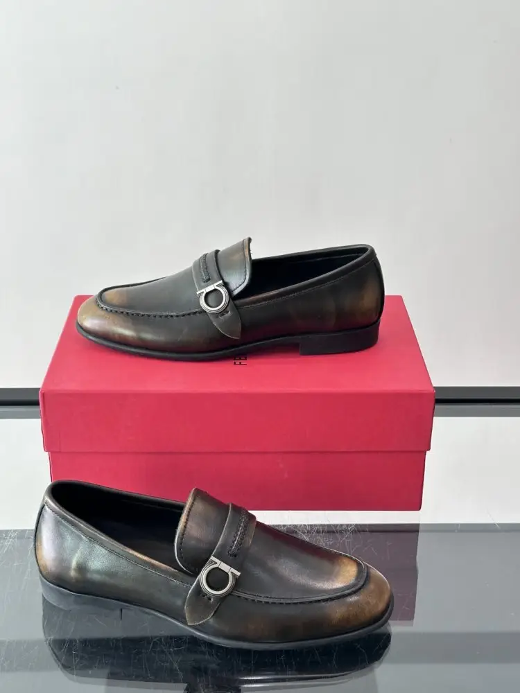 Salvatore Ferragamo Туфли лоферы мужские — Фото 4