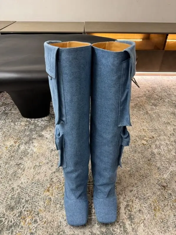 The Attico Boots denim women's — Photo 3