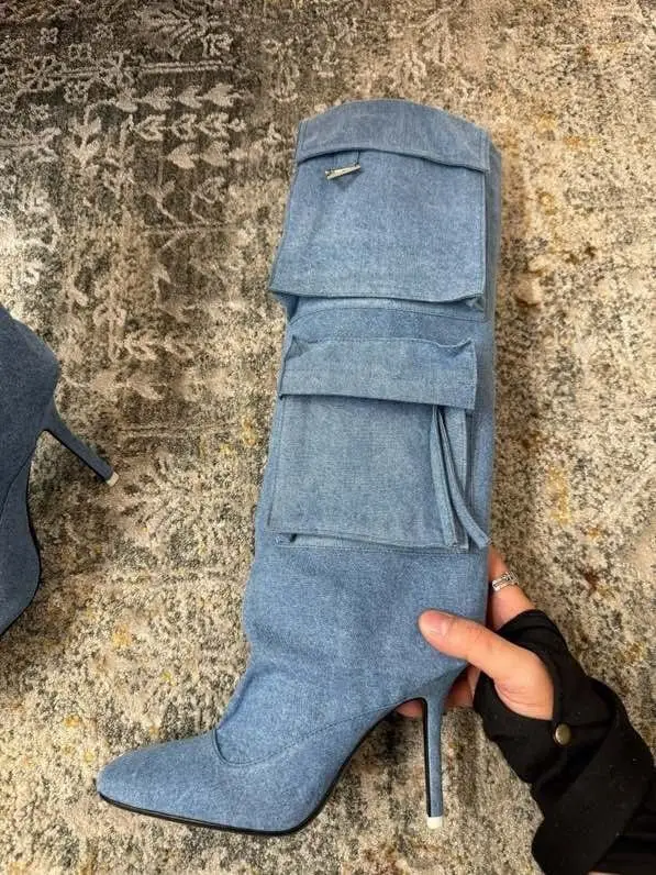 The Attico Boots denim women's — Photo 4