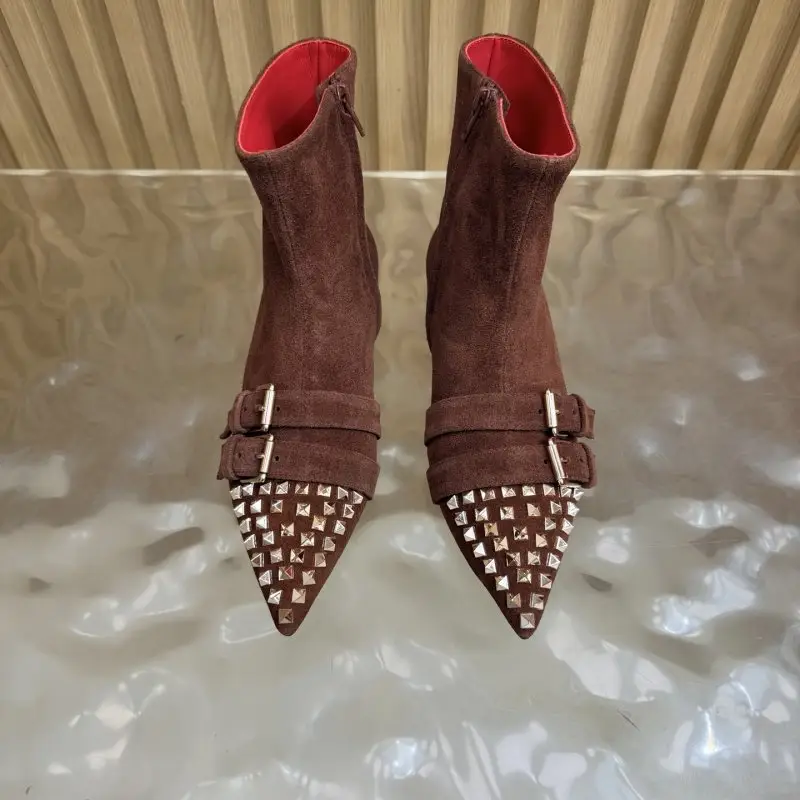 Valentino Ботильйони з гострим носком і заклепками — Фото 5