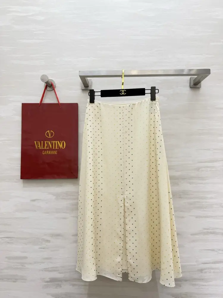 Valentino — Довга шовкова спідниця з поясом