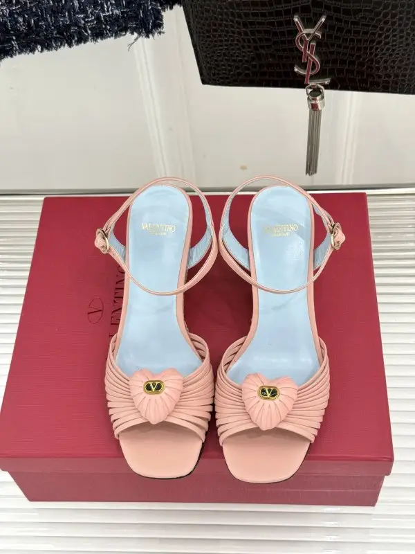 Valentino Туфлі на танкетці з відкритим носком — Фото 4