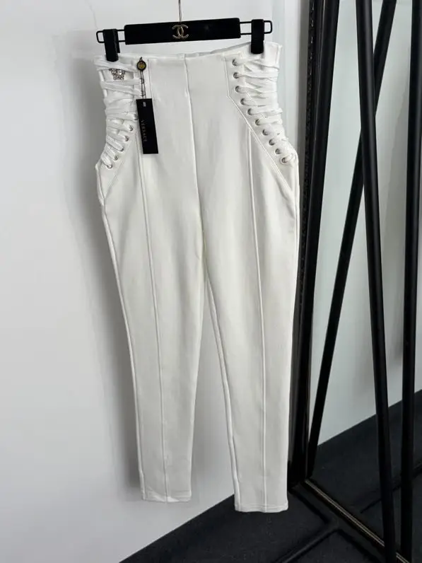 Versace — Pants leather women's