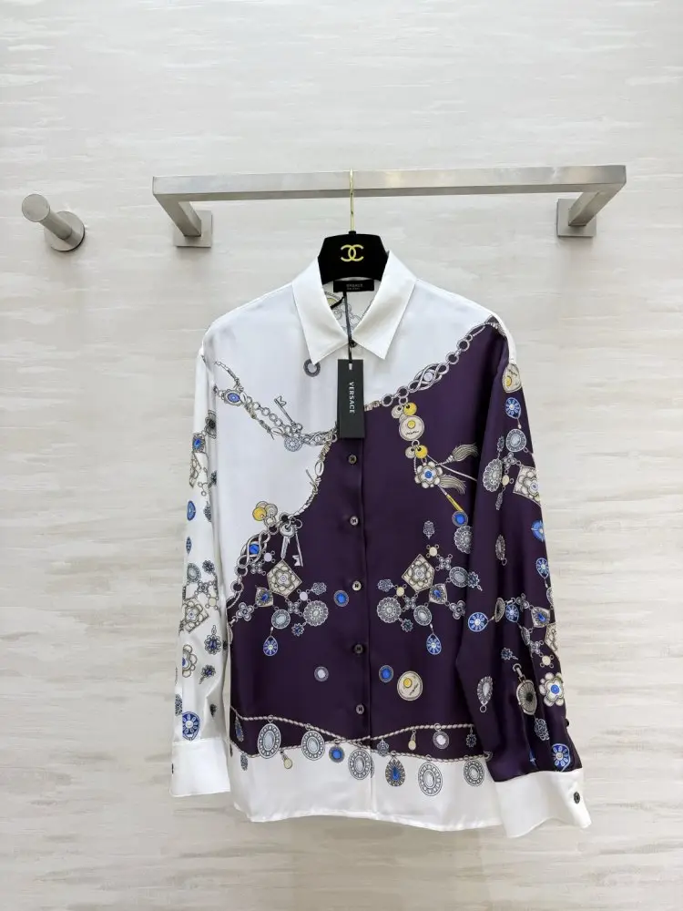 Versace — Шелковая рубашка женская
