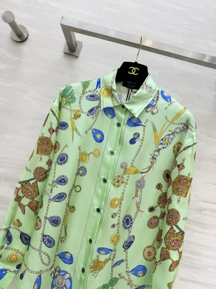 Versace Шовкова сорочка жіноча — Фото 2