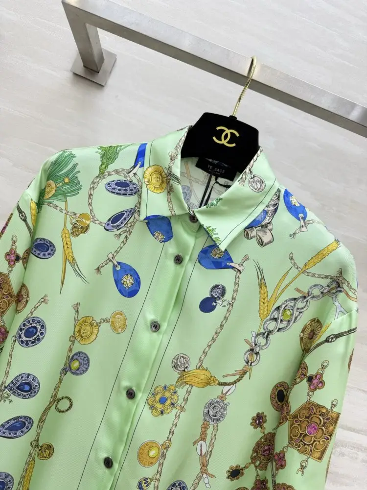 Versace Шовкова сорочка жіноча — Фото 3