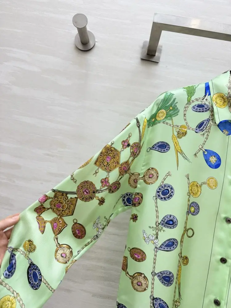 Versace Шовкова сорочка жіноча — Фото 5