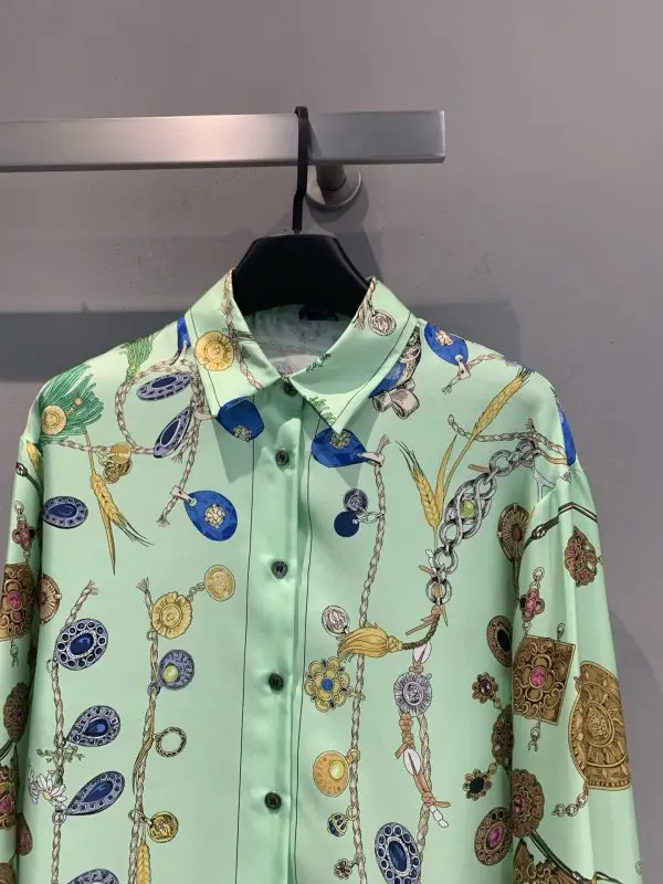 Versace Женская шелковая рубашка — Фото 2