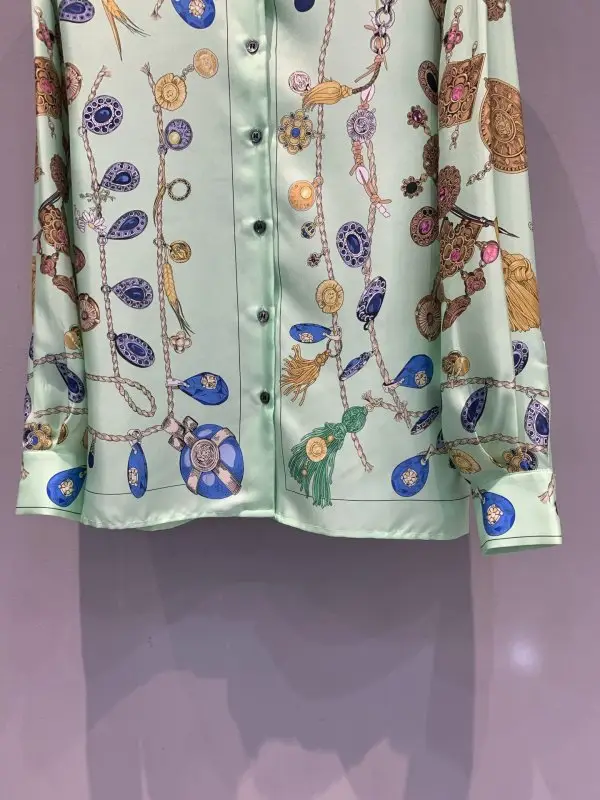 Versace Женская шелковая рубашка — Фото 3
